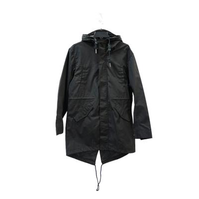 China Plus Size Padded Outerwear Mens Hooded Jacket Black Winter Parka for sale