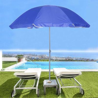 China Ovida 54inch Custom Beach Umbrella Pole Beach Umbrellas White Steel Outdoor Pool Traditional Parasol Base for sale