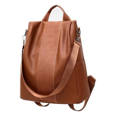 China None Of The Women Ride Stylish Travel Fashion Lady Schoolbag Anti Theft PU Leather Tote Backpack Shoulder Bag Women's Fashion for sale