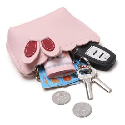 China Waterproof Cute Short Purse Zipper Card Bag Wallet Little Girls Coin Purse Size Woman Short Wallet for sale