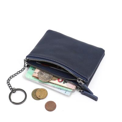 China Eco-Friendly Big Key Chain Leather Coin Purse Coin Purse Custom Zipper Coin Bag Purse for sale