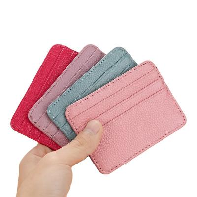 China Vintage Fashion Mini Genuine Leather Cardholder Genuine Leather Card Holder Multifunctional Genuine Leather Card Holder for sale