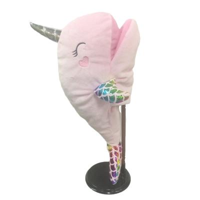 China Intelligence Unicorn Whale Hand Puppets Marine Plush Developing Hand Puppet Toys Pink Bebecocoon EN71/ASTM 100pcs Hot Selling NC; HUN Unisex 30cm T/T 0+ for sale