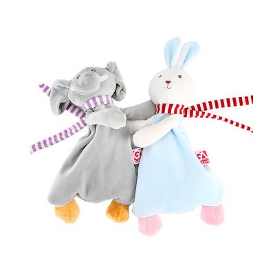 China Lovely Non-Toxic Plush Soft Toy Rabbit Plush Toy Comforter Towel Baby Security Pink Blanket for sale