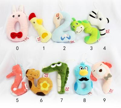 China Counting Toys Plush Edecational Toy 40cm 0-9 Number Plush Kids Pretend Play And Kindergarten for sale