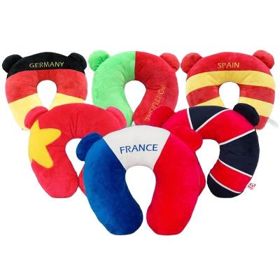 China PORTABLE Portable U Shape Travel Pillow Flag Pattern Stuffed Pillow For Car Pillow Cushion for sale