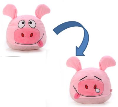 China Double emotion Flip Toy Pig Plush Reversible Octopus from the side 43cm of reversible hot sale for sale