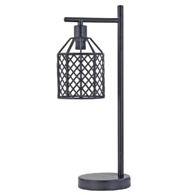 China Black Long Area Drawstring Paint Industrial Stylish Fish Bone Cage Table Light Fixture for sale