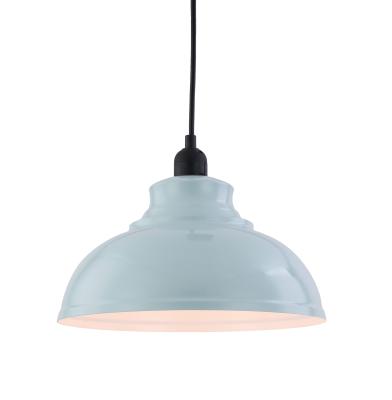 China Nordic Modern Down Light Blue Plating Metal Shade Light LED Pendant Lamp for Dining Room Kitchen Island Cafe for sale