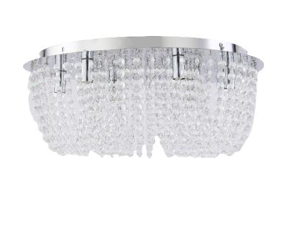 China Modern Design Metal Base Ceiling Mount K9 Outdoor Flush Crystal Chandelier Lighting Crystal Ceiling Lamp Fixture For Bedroom Living Roo for sale