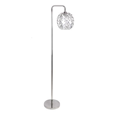 China Alone Of Crystal Metal Floral Lampshade Stand Luxury Modern Floor Lamps For Living Room for sale