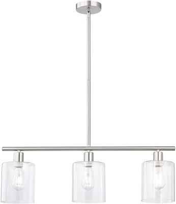 China Lighting Works Vintage Rustic Industrial Modern Glass Farmhouse Shades 3-Light Adjustable Chandeliers Ceiling Light for sale