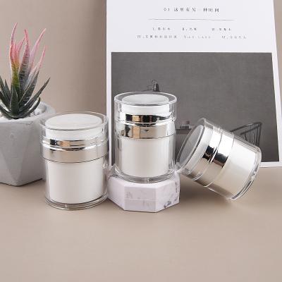 China Hot Skin Care Cream Packaging Factory Customize Logo Round-Shape 15g 30g 50g Double Wall Face Cream Plastic Jars PP Jar for sale