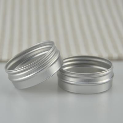 China Household products silver cosmetic aluminum jar 5g 10g 15g 30g 50g 60g aluminum jar for hand face cream in stock for sale