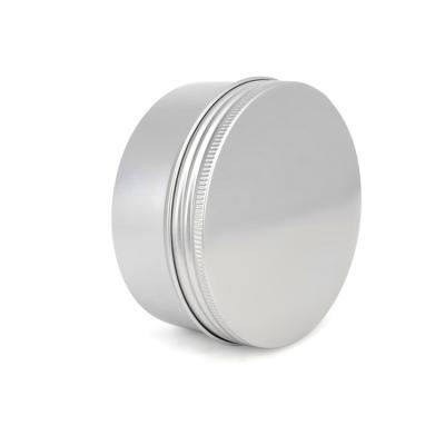 China Low MOQ 250ml Food Cream Jar Aluminum Metal Tin Box Cosmetic Tin Jar With Screw Cap for sale