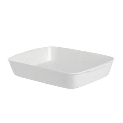 China Sustainable Factory Direct Fine Dining Kitchen Tableware Ceramic Rectangular Baking Dish for Hotel Supplies Durable Kitchen Gift for sale