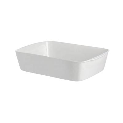 China Sustainable Factory Direct Wholesale Premium Porcelain Lasagne Baking Dishes Durable Kitchen Gift for Restaurants, Fine Dining, Events for sale