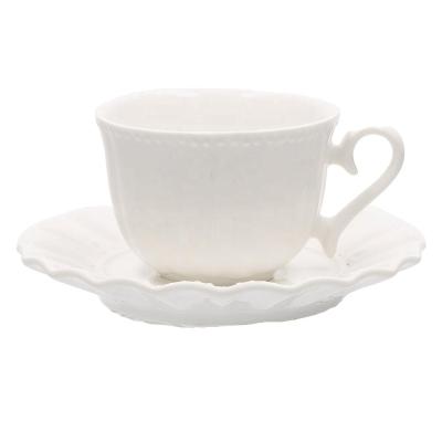 China Sustainable Factory Direct Wholesale Luxury Italian Ceramic Porcelain Cup and Saucer Set - for cafe espresso Cappuccino Americano Flat white for sale