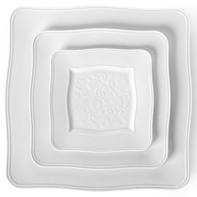 China Sustainable Factory Direct Versatile Ceramic Plates Square Plate, Ideal for Restaurants, Salads, Dinners, Pasta, and Entrees European Style for sale