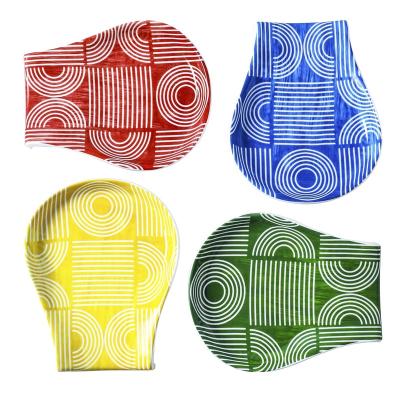 China Sustainable Porcelain Ladle Rests: Red, Blue, Green, Yellow - Vibrant and Functional Ceramic Rests for Kitchen and Gift Shops for sale