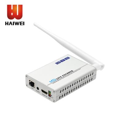 China IPTV Haiwei H8118M h.264/h265 wifi battery hdmi encoder with battery,wifi GbE rj45 for sale