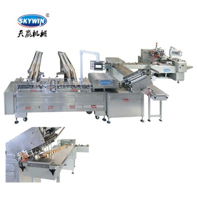 China Dairy Factory Automatic Cream Cookie Squeezing Cookie Machine With Packing Machine Sandwich Cookie Making Machine for sale