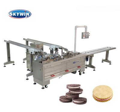 China Automatic Flour Mill Sandwich Cookie Production Line Ice Cream Chocolate Filling Sandwich Cookie Making Machine for sale