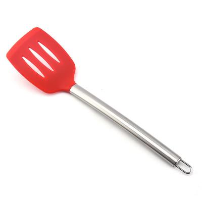 China OEM Logo Food Grade Silicon Utensils 100% BPA Free Viable Viable Silicone Slotted Turner Kitchen Tools Kitchen Turner for sale