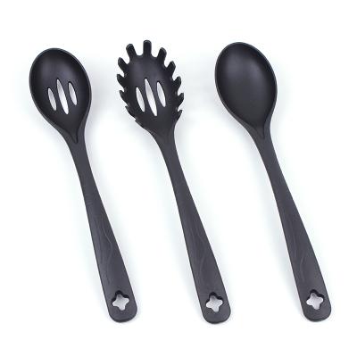 China Sustainable Sustainable OEM Cooking Spoon Set Non Stick Nylon Kitchen Accessories Heat Resistant Tools For Noodles And Pasta for sale