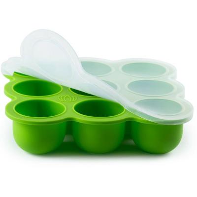 China Viable Silicone 7-Hole Children's Viable Ice Food Supplement Box Jelly Ice Cube Tray With Lid/Mold/Ice Pack Crisper for sale