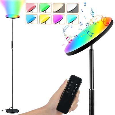 China Modern Simple Floor Standing Corner Lamp RGB Multicolor Remote Control Living Room Led Standing Light Corner Floor Lamp for sale