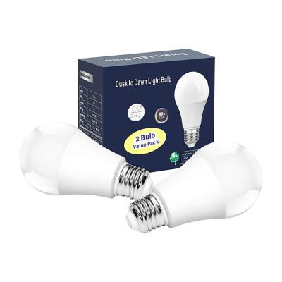 China Amazon 9W Home Auto Power On Dusk To Dawn Bulb Smart Light Sensor LED Bulb for sale