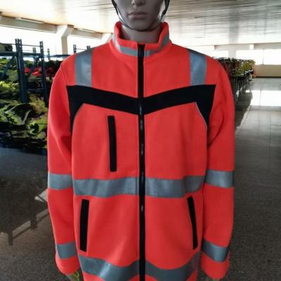 China 92% POLYESTER 8% ELASTAN DSB FLEECE INSIDE 2015 high visibility taslon softshell sweatshirt reflective en ISO 20471 ANSI 107 for sale