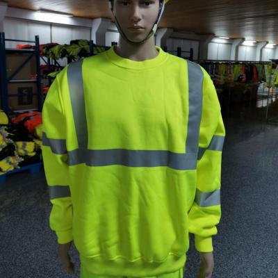 China 260g Reflective Fleece One Side Safety HI-VIS Fleece Sweatshirt CE ANSI 260g for sale