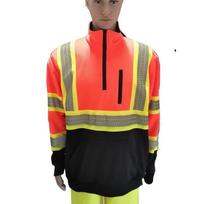 China Heat Transfer Tape YG HI-VIS Single Pullover Sweatshirt Fleece ANSI/ISE for sale