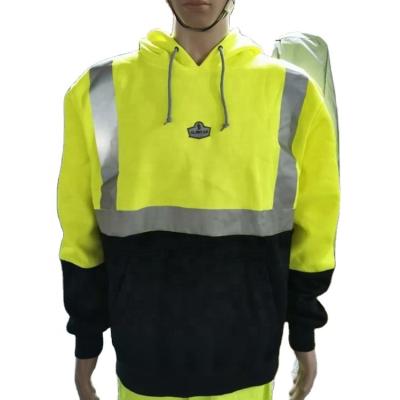 China Reflective Fleece HI-VIS Contrast Color Hoodie Sweatshirt CE ANSI Standard for sale