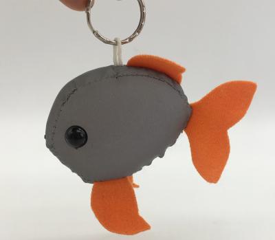 China Reflective Fabric Reflective Animal Toy/Reflective Soft Toys With Metal Key Chain /reflective Fish Toy EN 71 EN 13356 for sale