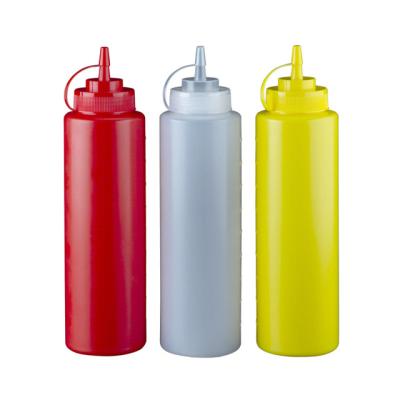 China 300ml Food Mouth Press Type A Soft LDPE Plastic Ketchup Bottle For Kitchen for sale