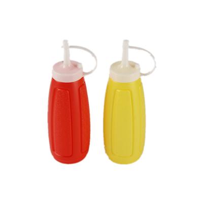 China Two Piece Set Type Jam Salad Ketchup LDPE Food 250ml Plastic Press Bottle for sale