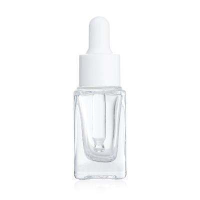 China 10ml Essential Oil Cosmetic Transparent Cosmetic Glass Dropper Bottle for sale