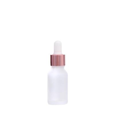 China 20ml cosmetic frosted transparent essential oil cosmetic glass dropper bottle for sale