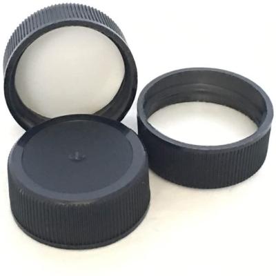 China 33/400 PP Reusable Universal Plastic Black Circular Gasket Screw Cap For Bottle for sale