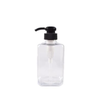 China 400ml Shampoo Eco - Friendly Transparent Empty Liquid PET Soap Plastic Bottle With Press Cap for sale