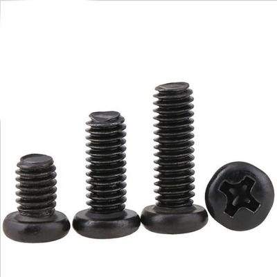 China DIN7985 Pan Black Phillips Cross Pan Head Machine Screw for sale