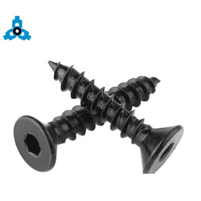 China Pan Black Zinc Hex Socket Flat Head Tapping Screw for sale