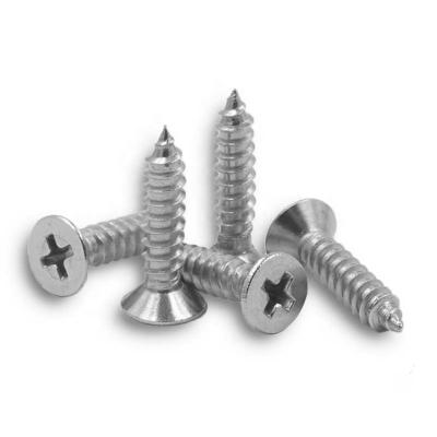 China Pan 8mm Cross Recessed Steel Self Tapping Countersunk Screws for sale