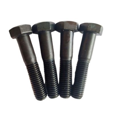 China Heavy Duty DIN931 Industry Black Hex Bolt Carbon Steel Stock OEM Support for sale