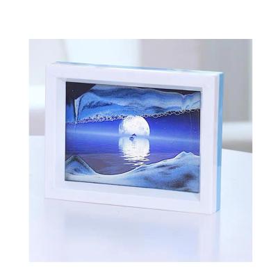 China 2021 Medern Sale Good Quality Glass Products Sand Autumn Painting Office Gift for sale