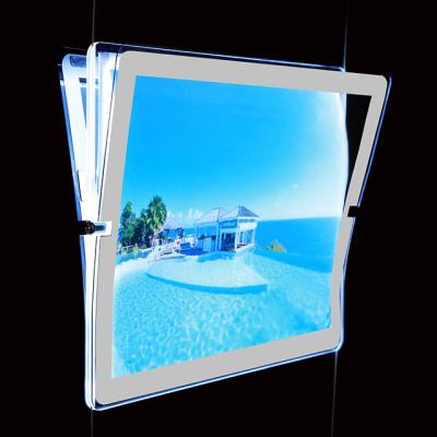 China European Property Acrylic Hot Cable Hanging Landscape Light Box for sale