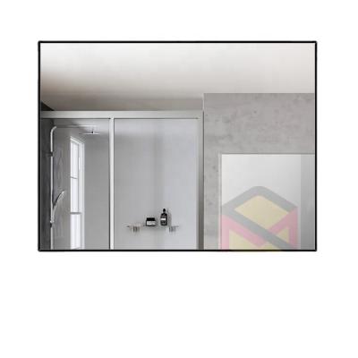 China New Custom Modern Wall Mounted Mirror Bathroom Magnifying Defogging Mirror Led Light Smart Mirror Aluminum Frame for sale